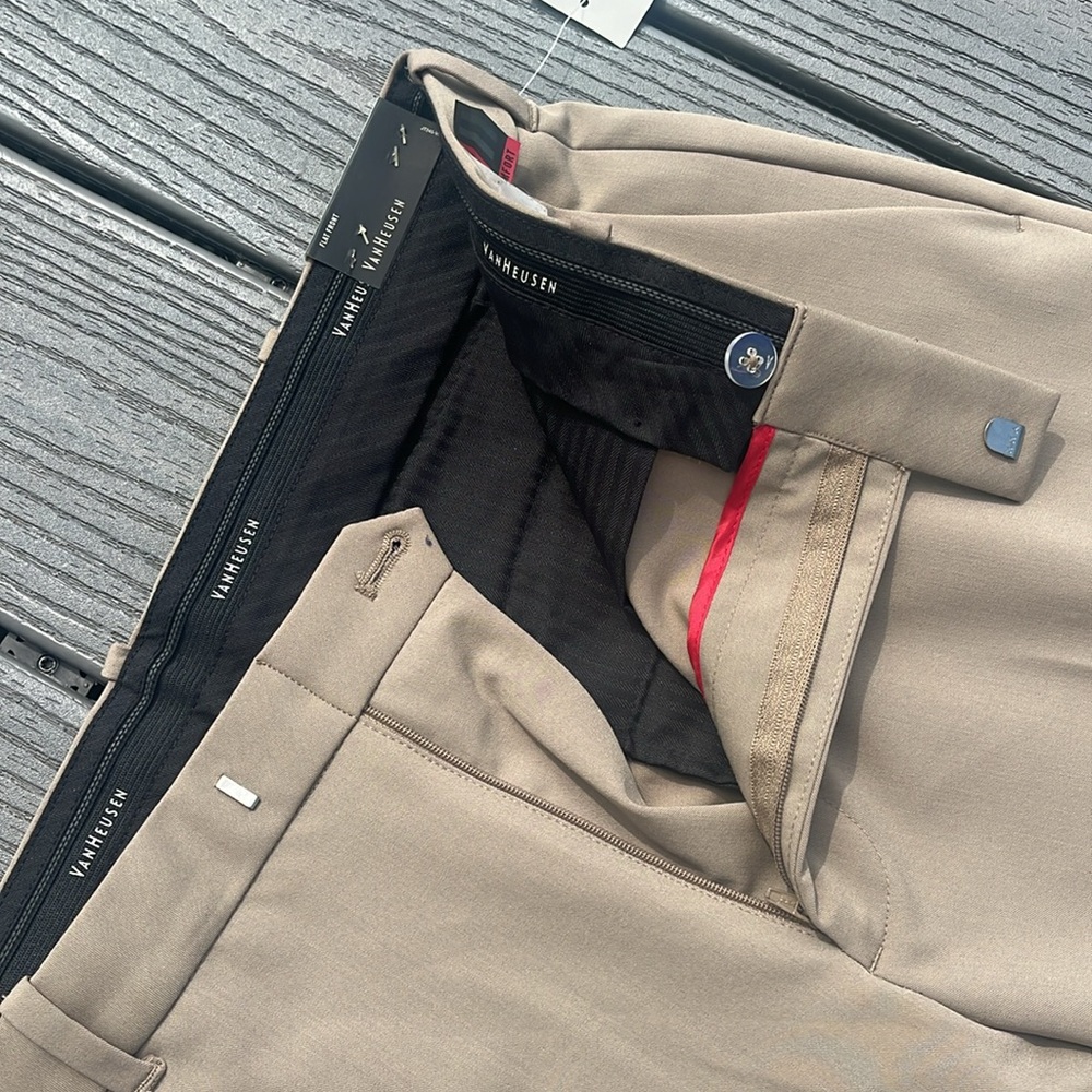 Van Heusen Men's Khaki Dress Pants - Picture 3 of 9